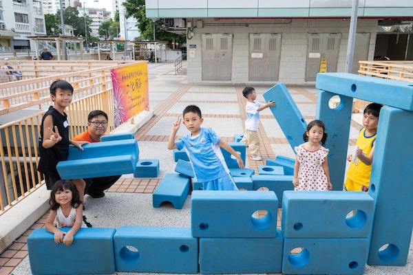 在山林大樹的概念中，小朋友可於樹上玩Imagination Playground。