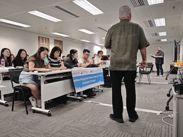 Certified Playground Safety Inspector (CPSI) Certification Program實體課程大受業界歡迎，20位報讀全套課程（連考核）、純課程則有12位、純考核的另有4位。