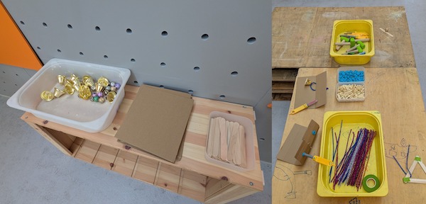 場內特備形形色色的物資和工具，歡迎大小朋友盡顯手工藝法，製作只此一家的聖誕裝飾物。