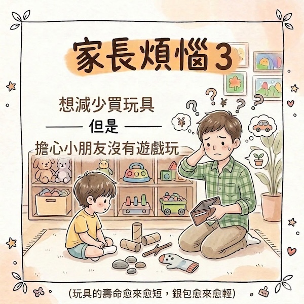 「想減少買玩具，卻擔心小朋友沒有遊戲玩？」